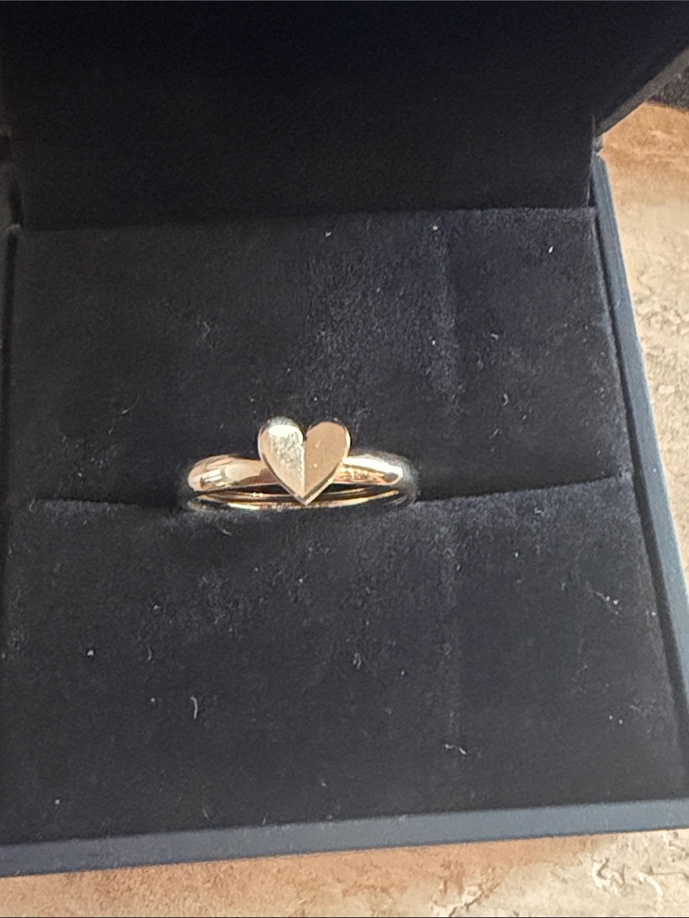 10k Gold Heart Stackable Ring - Women's Jewelry